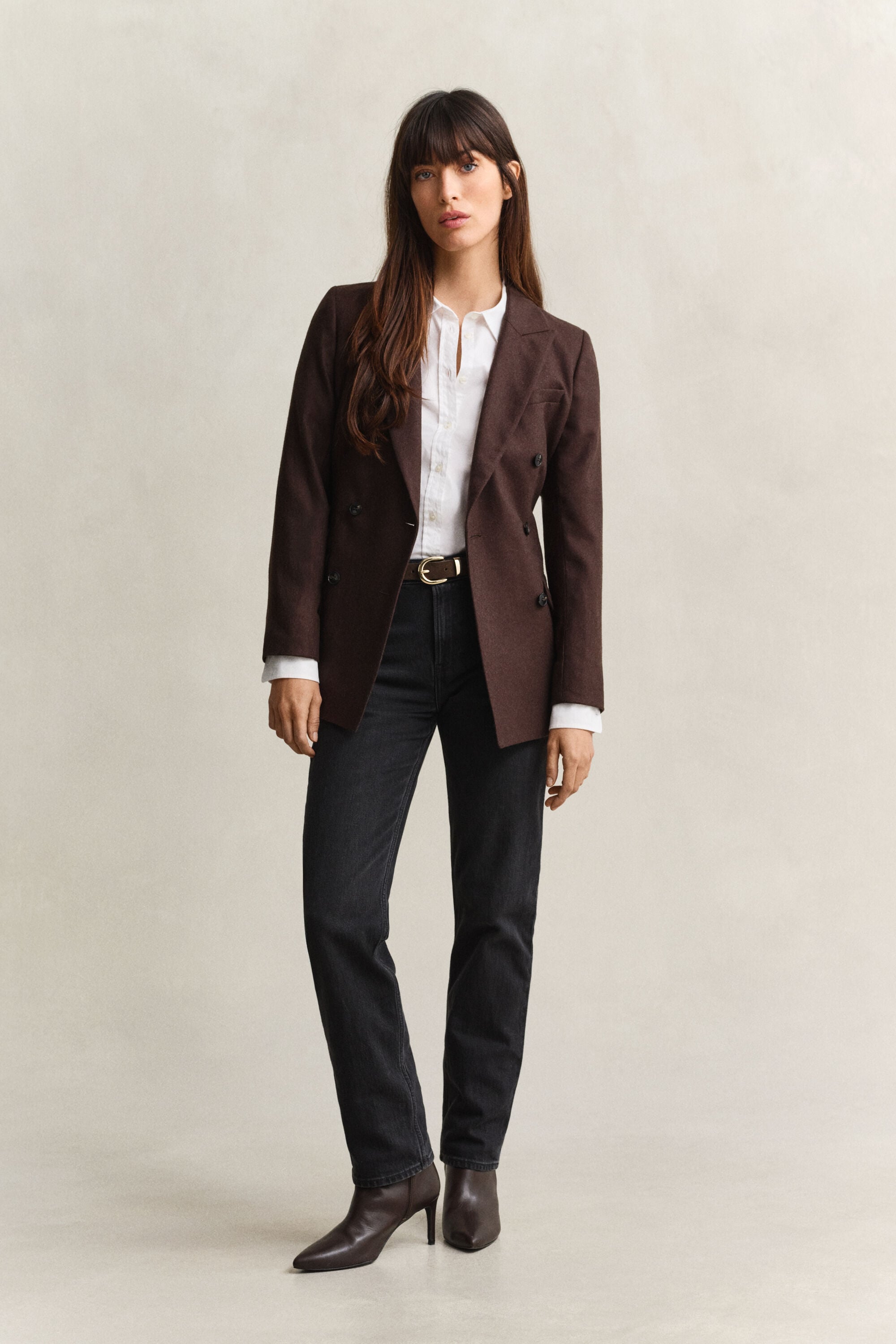 Stretch Oxford-Bluse