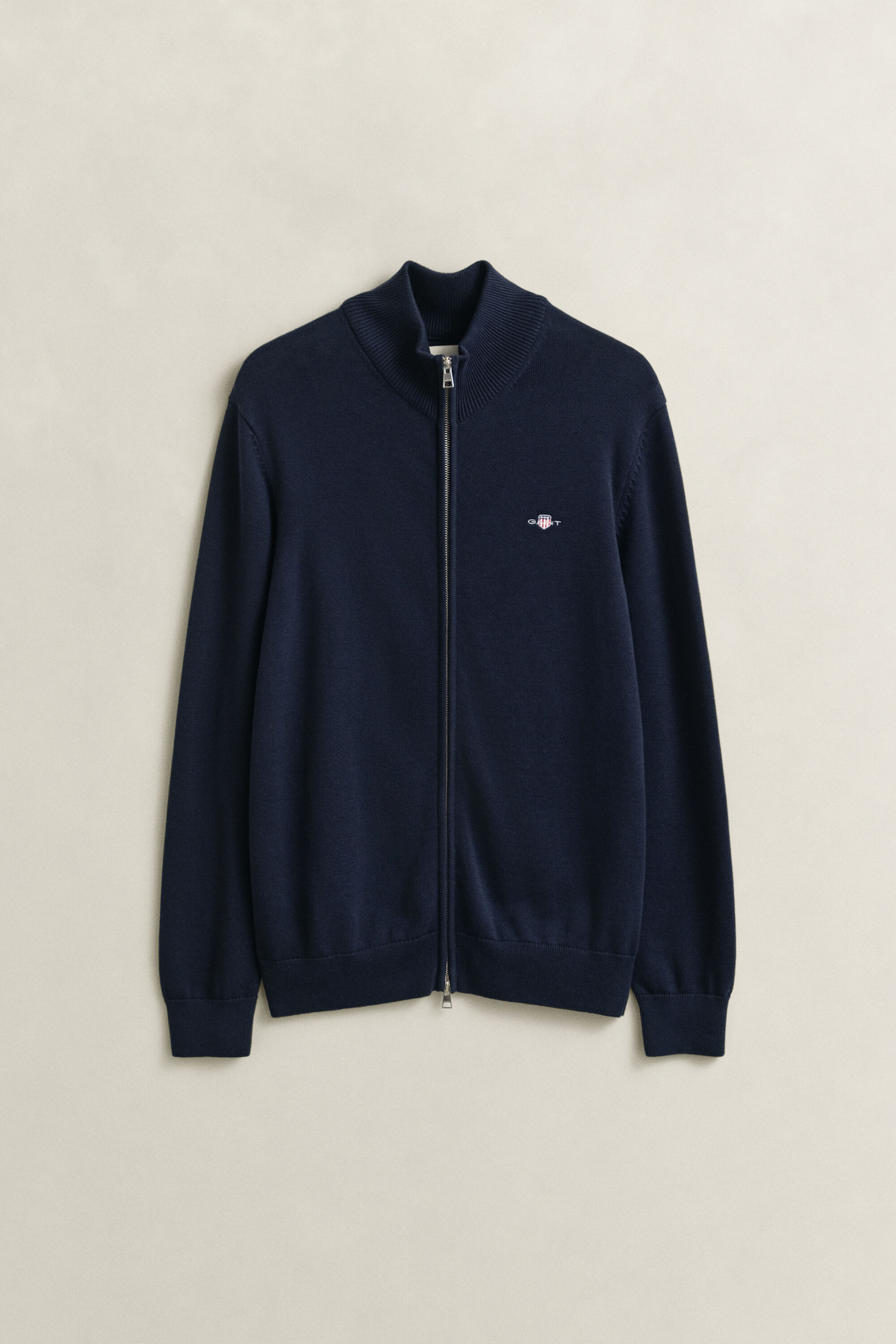 Casual Cotton Strickjacke mit Reißverschluss