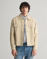 Truckerjacke aus Leder