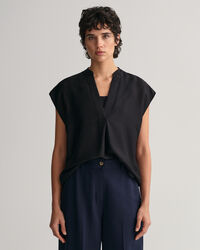 &Auml;rmellose Stehkragenbluse