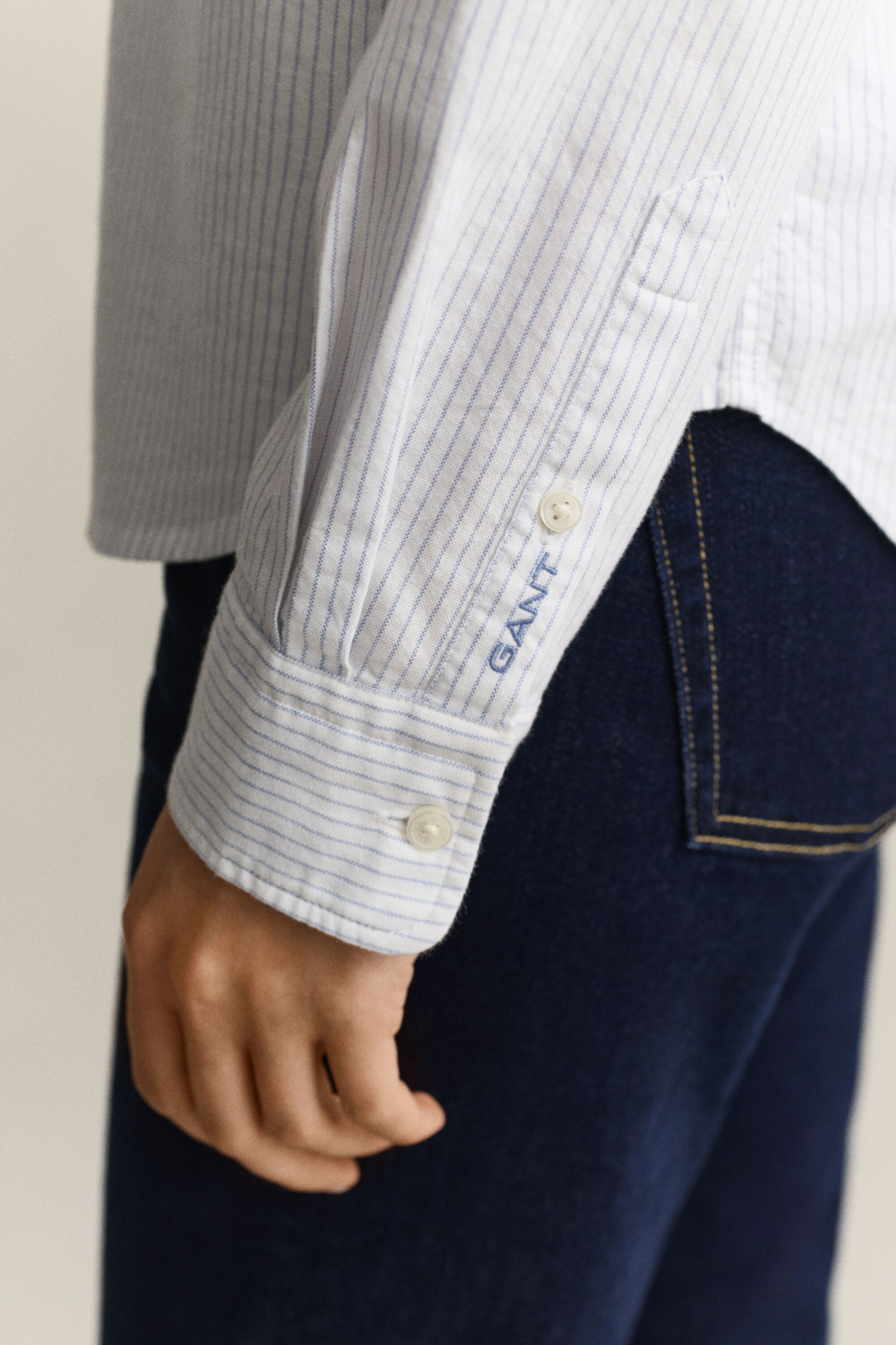 Gant x Yale Oxford-Bluse mit Streifen