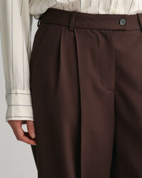 Relaxed Fit Wollhose mit schmal zulaufendem Bein