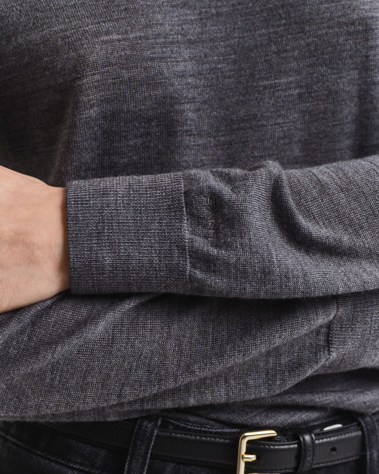 Rollkragenpullover aus extrafeiner Merinowolle