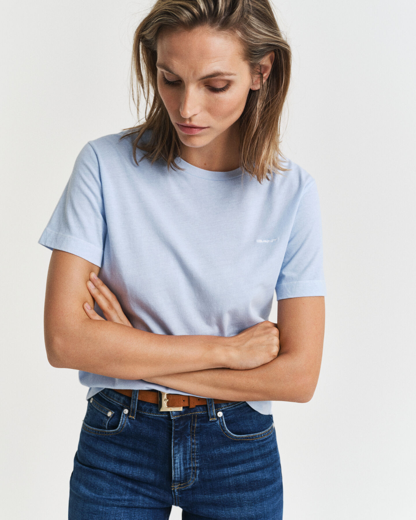 Sunfaded Rundhals-T-Shirt