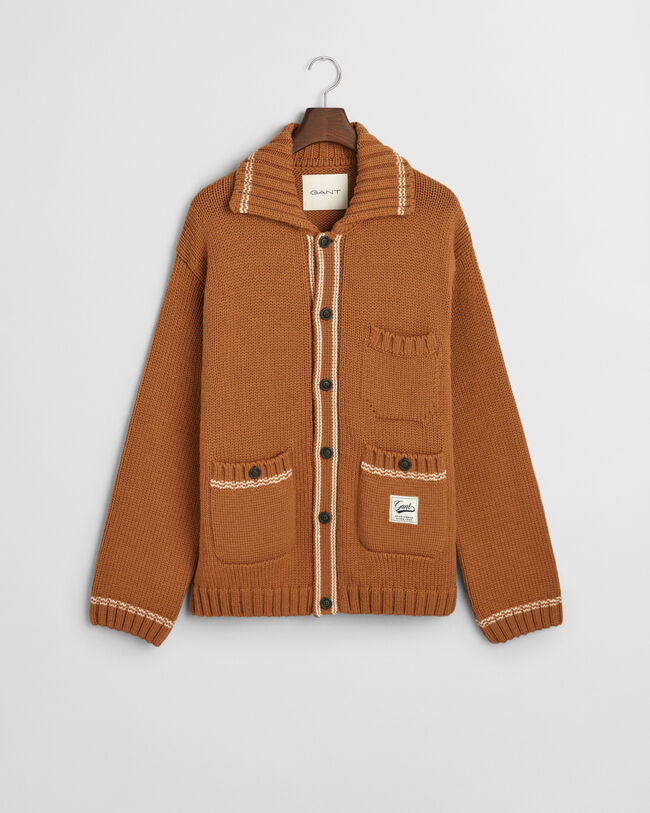 Geknöpfte Strickjacke aus Wolle