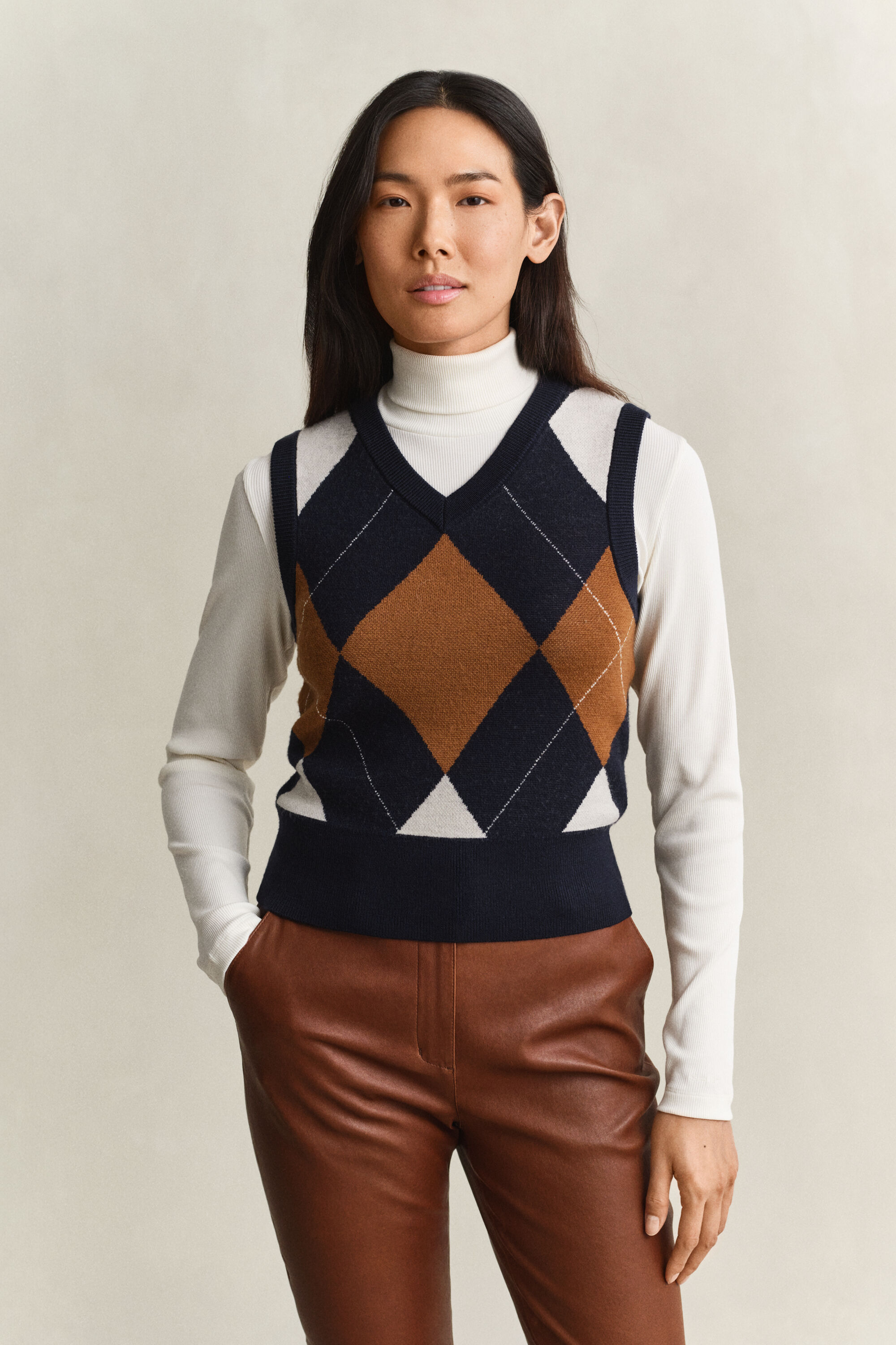Strickpullunder aus Wolle mit Argyle-Muster