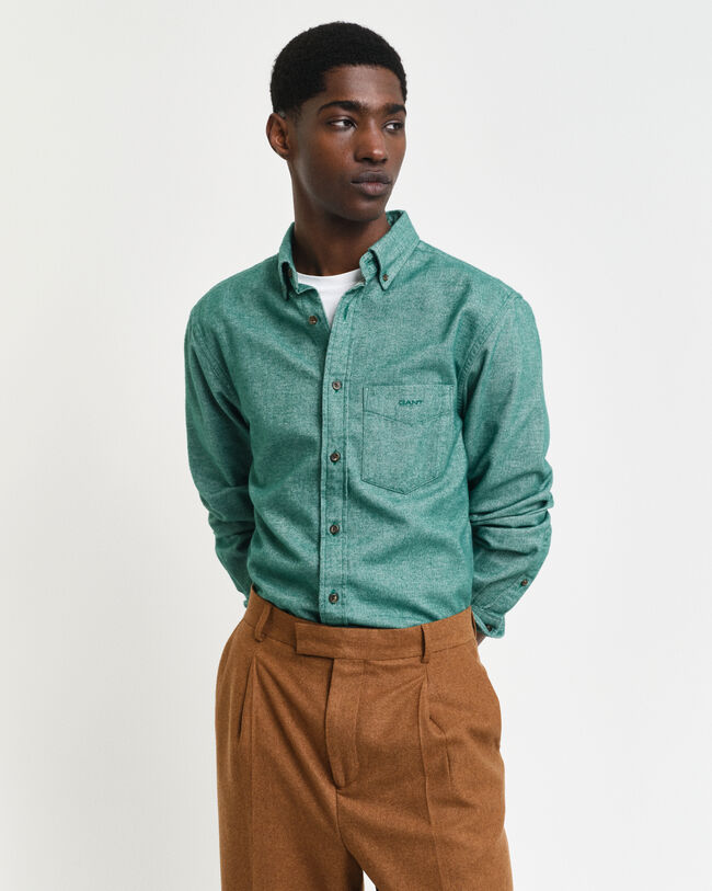 Herringbone Regular Fit Flanellhemd