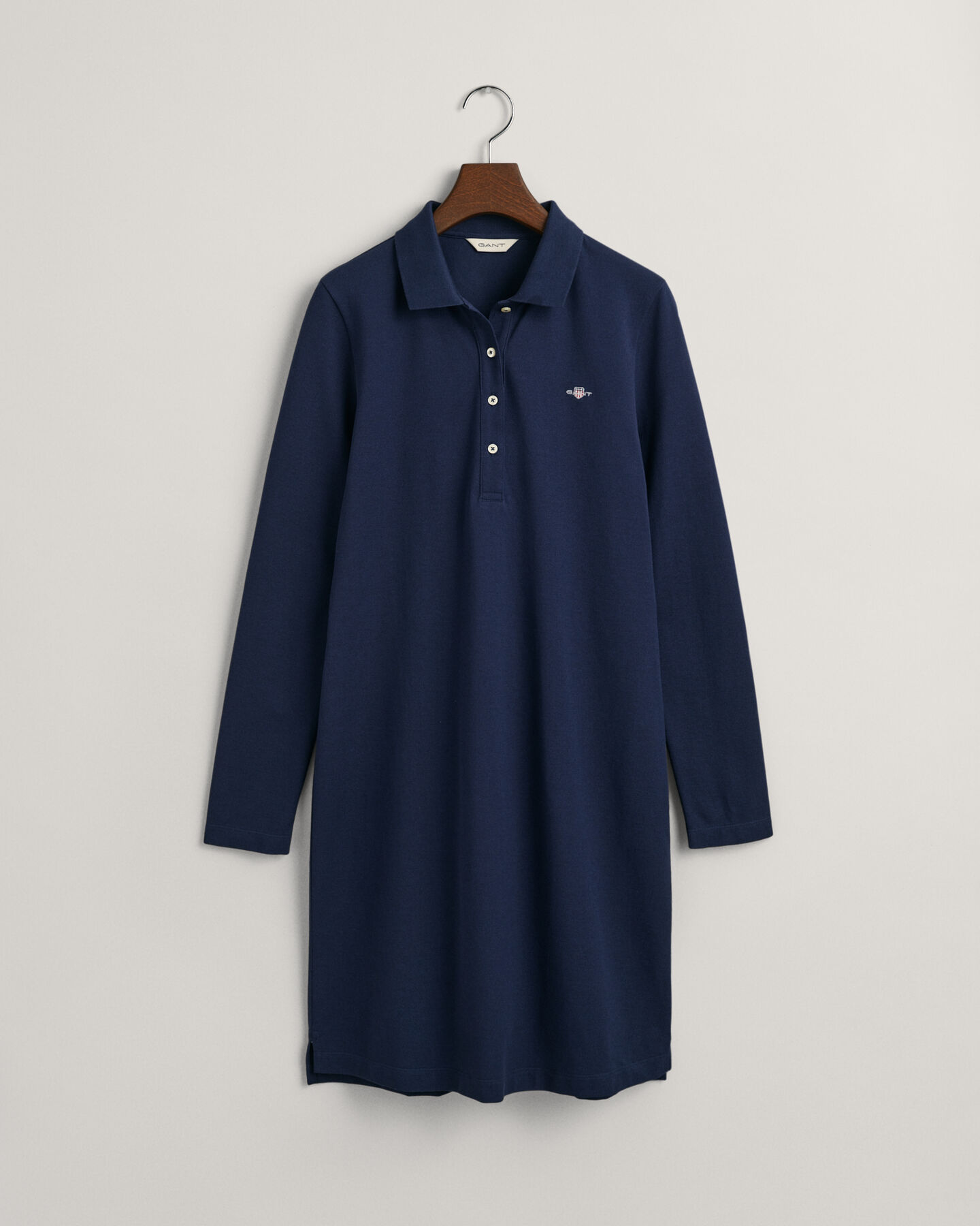 Shield Piqué Langarmkleid