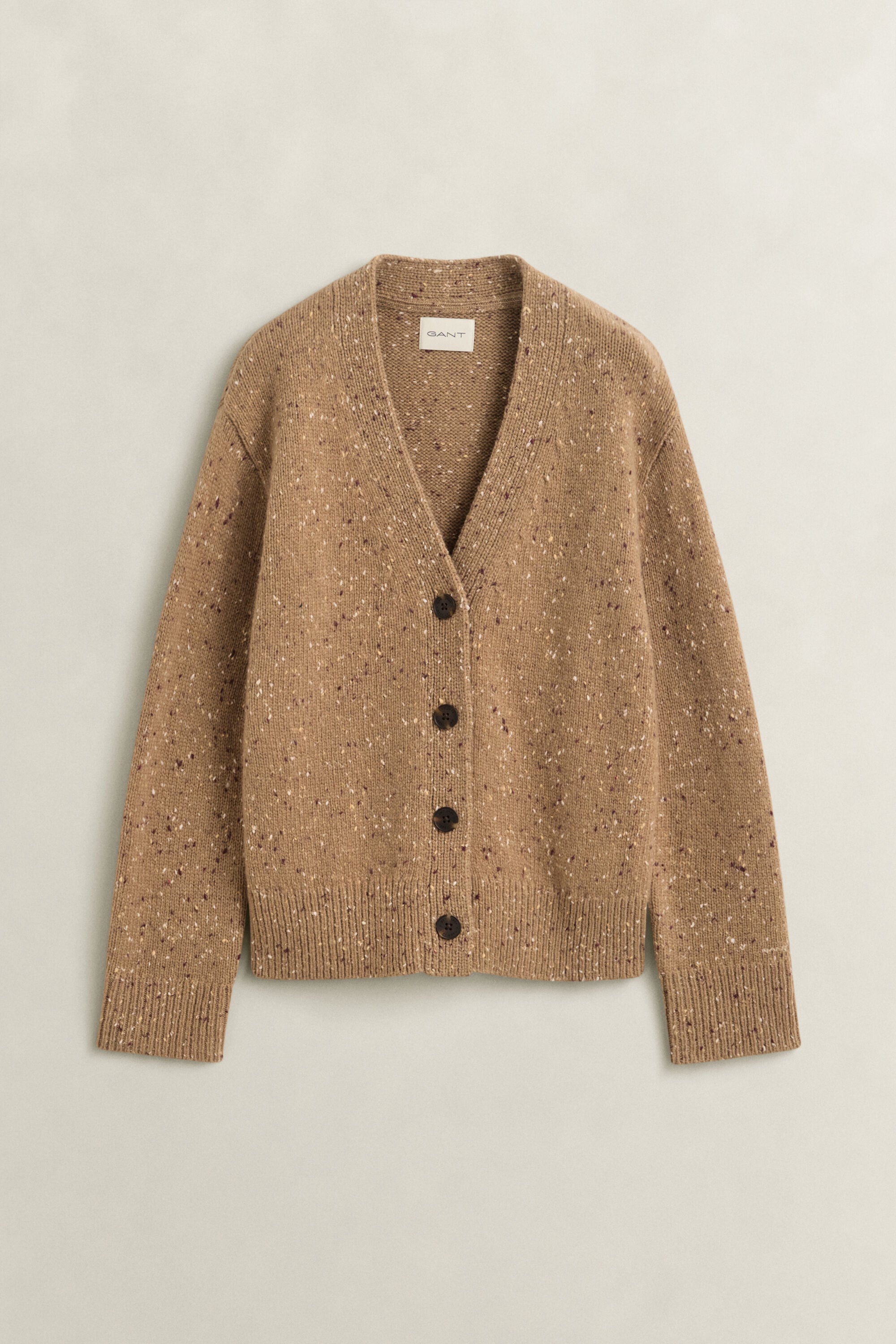 Strickjacke aus Wollmix mit Noppenstruktur
