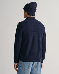 Strickjacke aus strukturierter Baumwolle mit Rei&szlig;verschluss