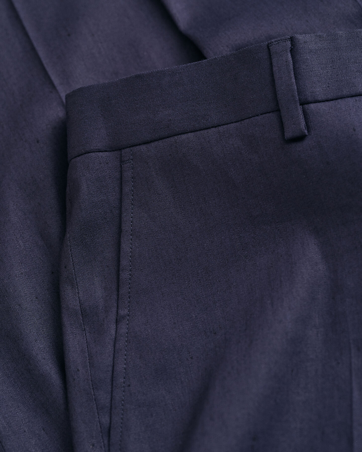 Slim Fit Baumwoll Leinen Anzughose