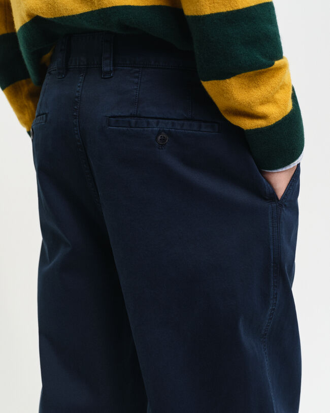 Relaxed Fit Chinohose aus Baumwolltwill