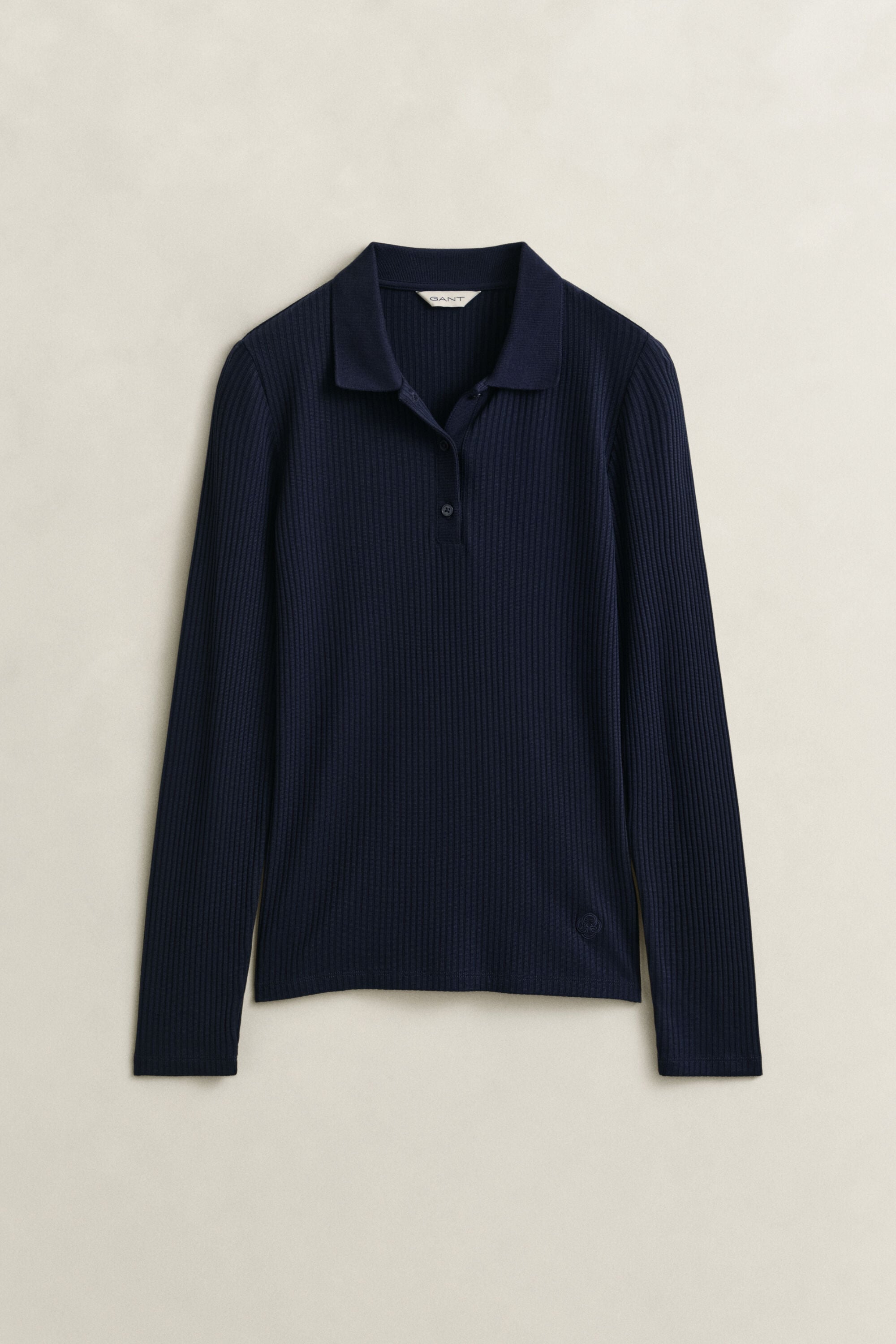 Geripptes Slim Fit Poloshirt