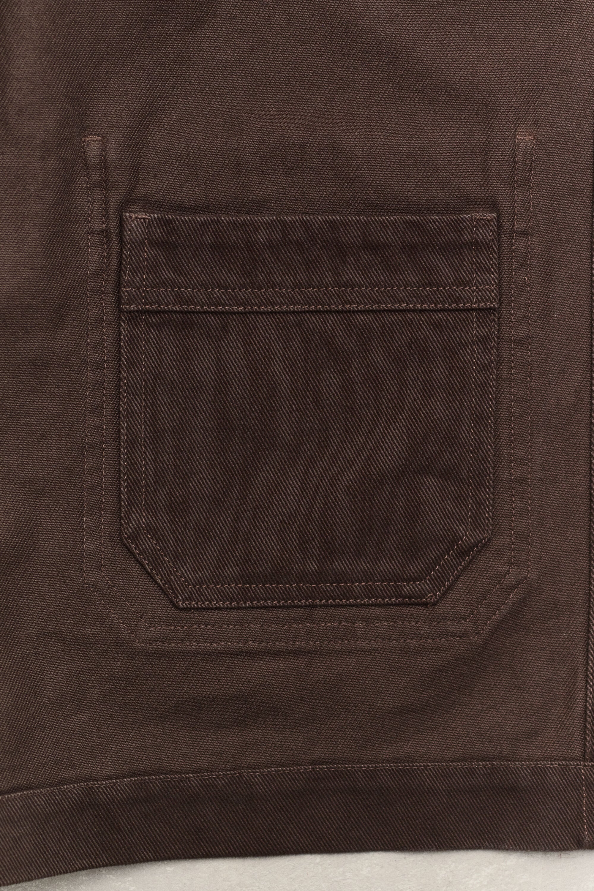 Hemdjacke aus gebürstetem Twill
