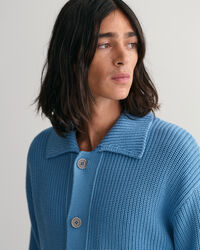 Gerippte Strickjacke