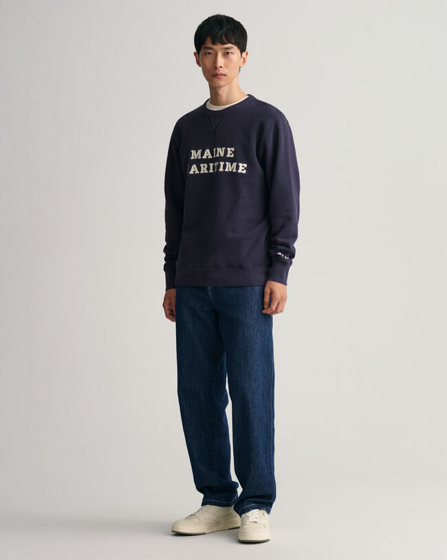 Maritime Rundhals-Sweatshirt