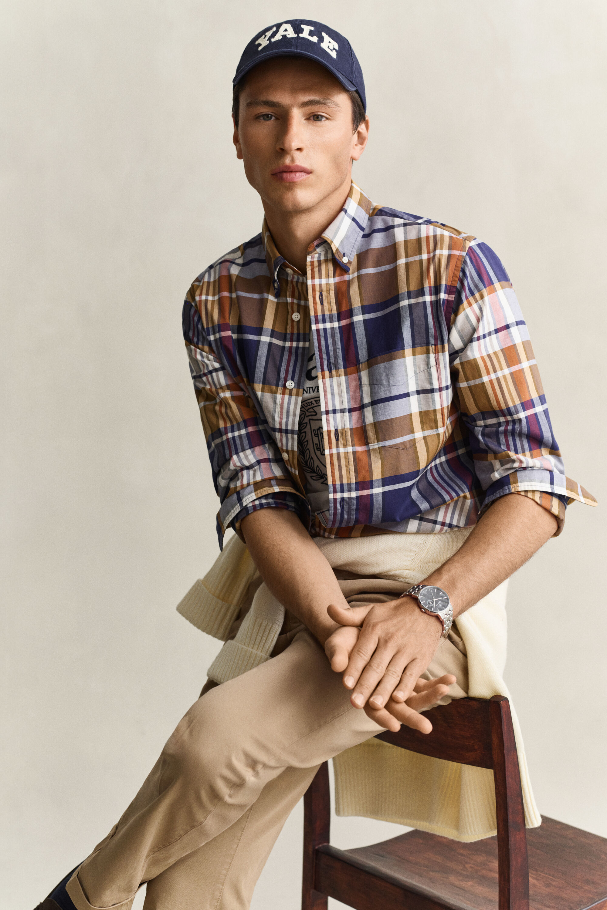 Gant x Yale Karohemd aus Popeline