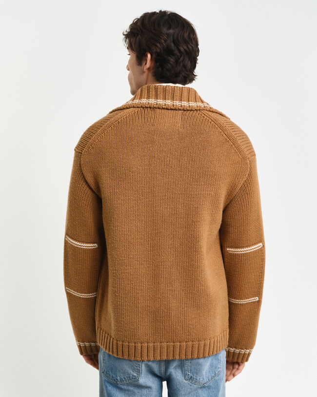 Geknöpfte Strickjacke aus Wolle