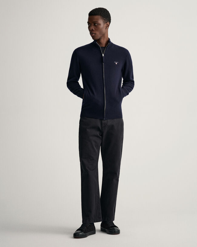 Strickjacke aus Super Fine Lambswool mit Reißverschluss