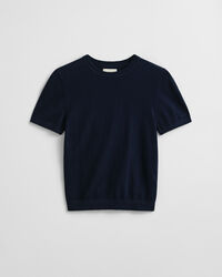 Leichter Kurzarm-Rundhalspullover