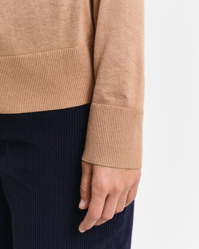 Feinstrick Rundhalspullover