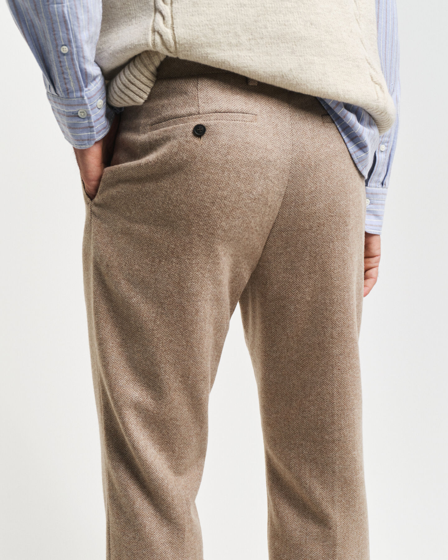 Slim Fit Herringbone Anzughose