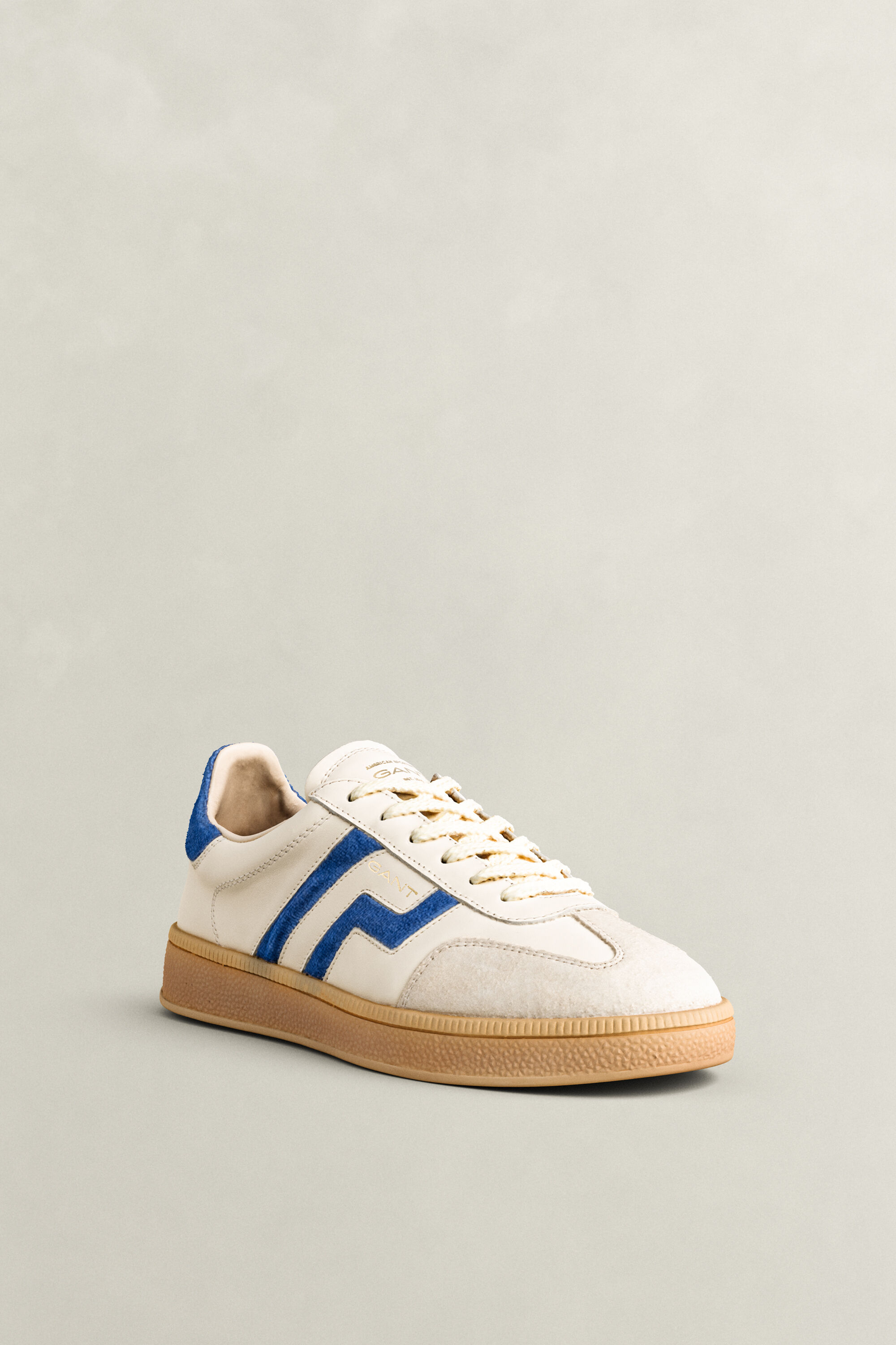 Cuzima Leather Suede Sneakers — CREAM