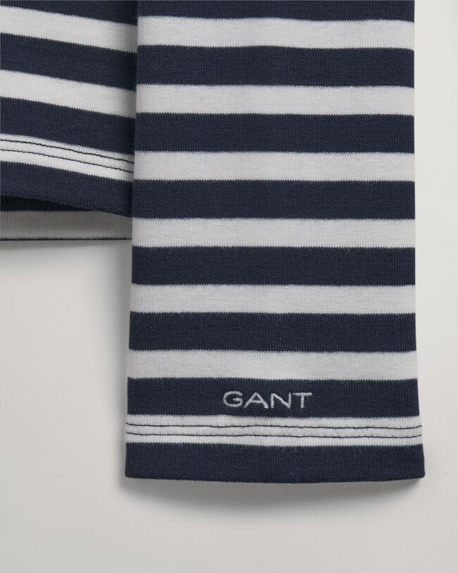 Geripptes Langarm-T-Shirt mit Streifen