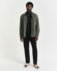 Relaxed Fit Leinen Kordelzughose