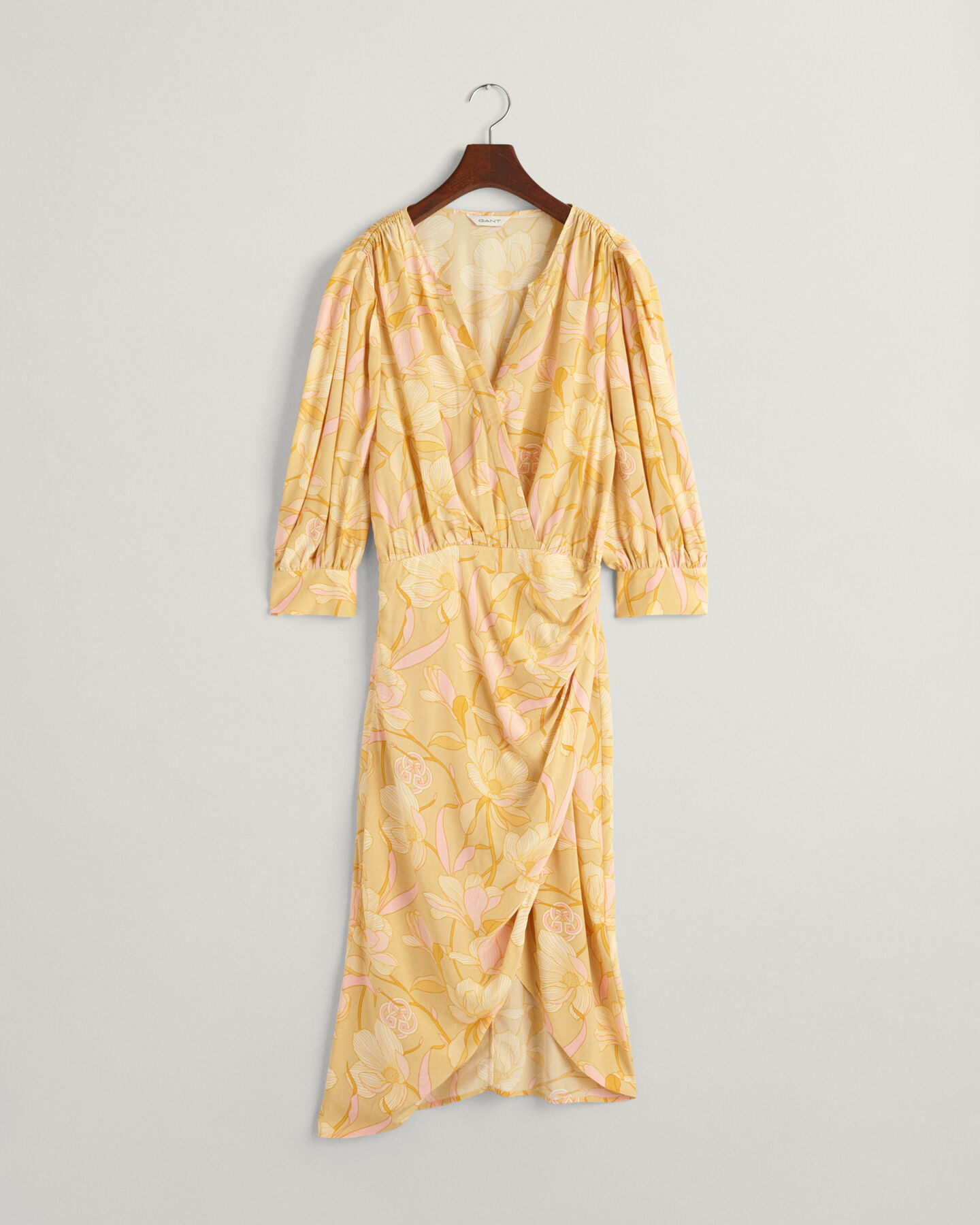 Regular Fit Magnolia Print Wickelkleid