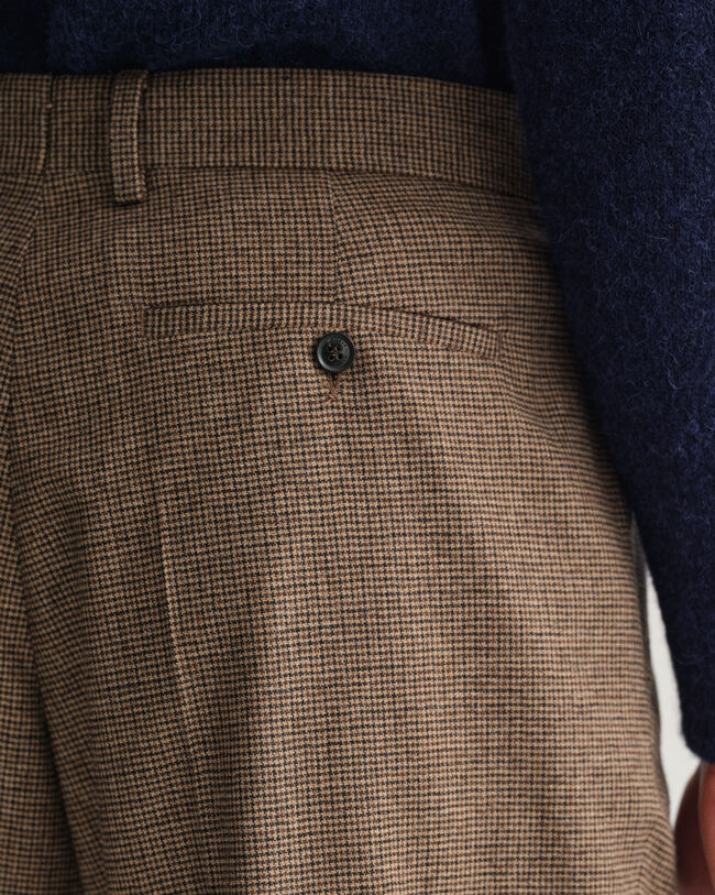 Anzughose mit Hahnentrittmuster