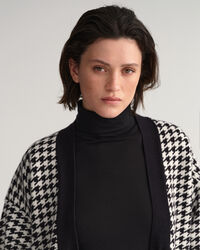 Houndstooth Oversized Strickjacke