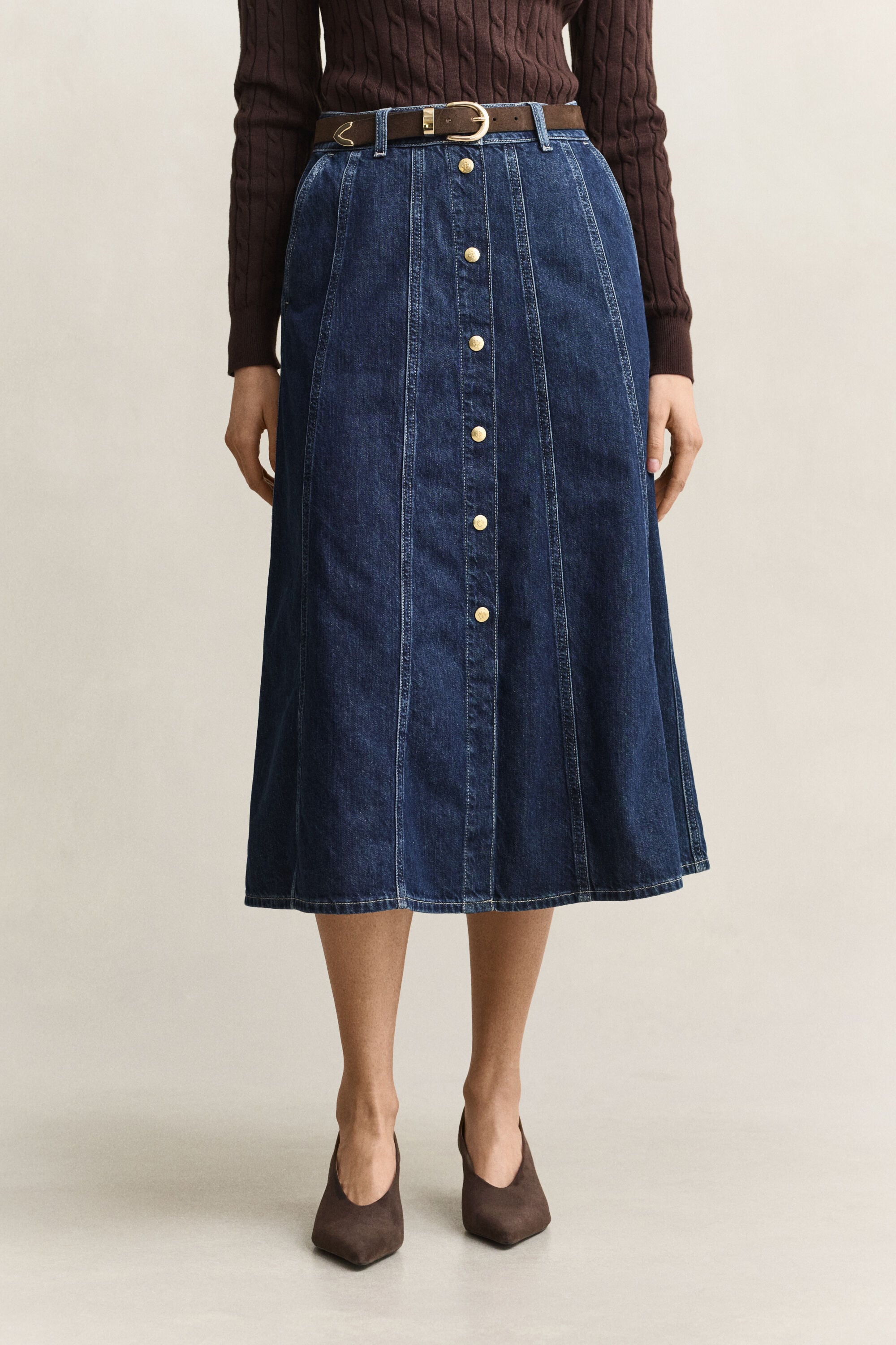 Ausgestellter Jeansrock
