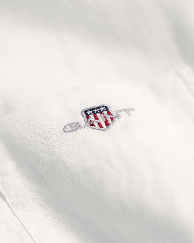 Regular Fit Baumwoll Leinen Kurzarmhemd