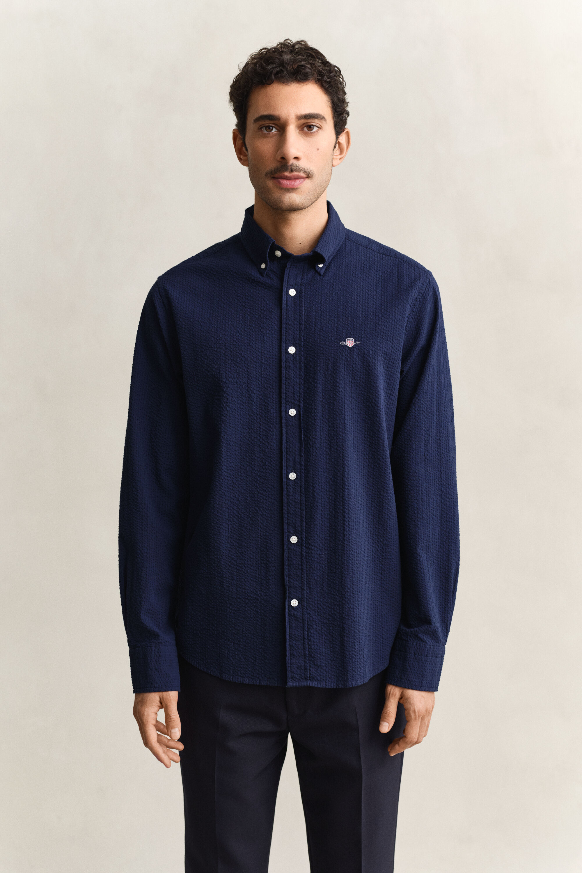 Regular Fit Seersucker Hemd