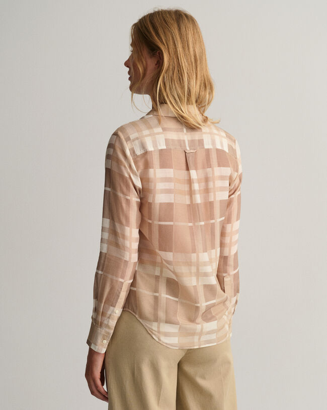 Regular Fit Karobluse aus Baumwolle und Seide