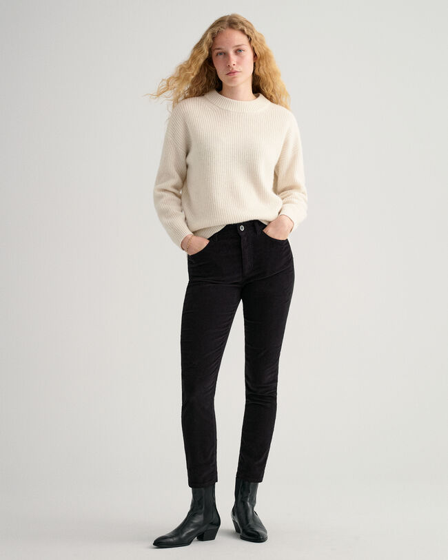 Farla Slim Fit Verk&uuml;rzte Cord-Jeans