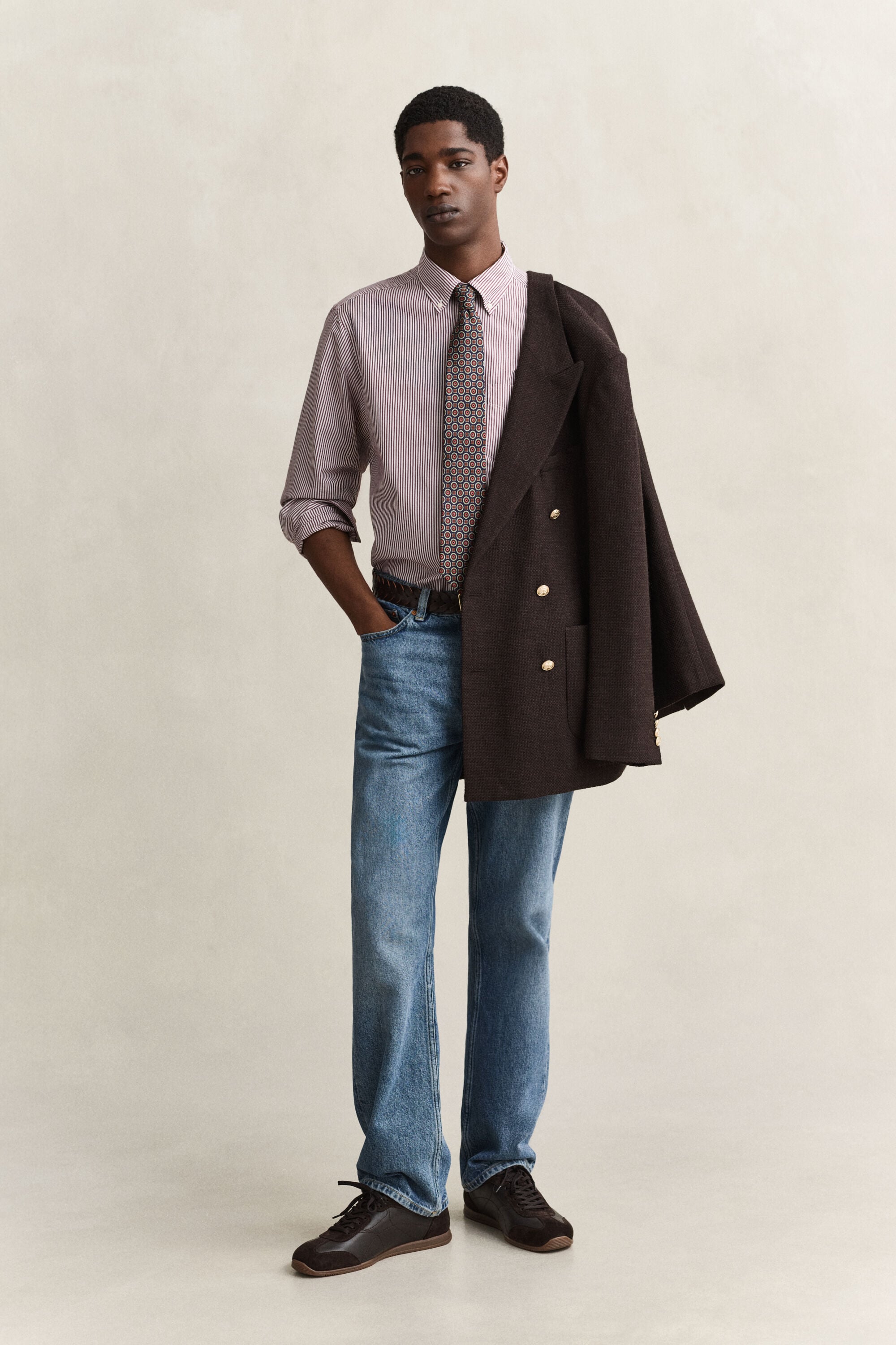 Banker Stripe Classic Popeline Hemd