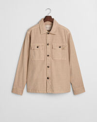 Regular Fit Hemdjacke aus Baumwolle und Leinen