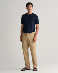 Gestricktes Baumwoll Leinen T-Shirt