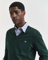 Klassischer V-Neck Pullover aus Baumwolle