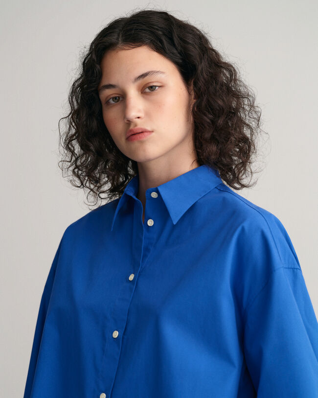 Oversized Fit Bluse mit breiten Manschetten