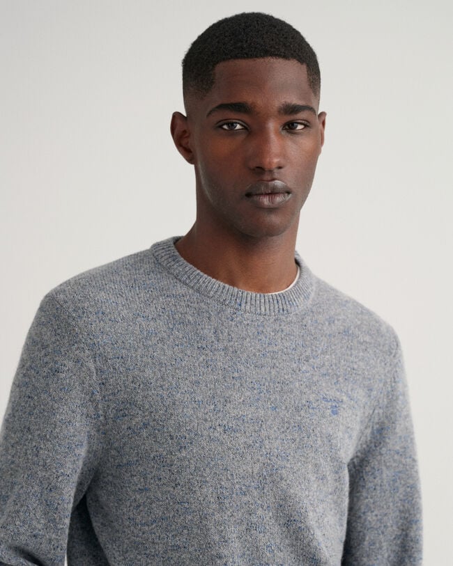 Neps Melange Rundhalspullover