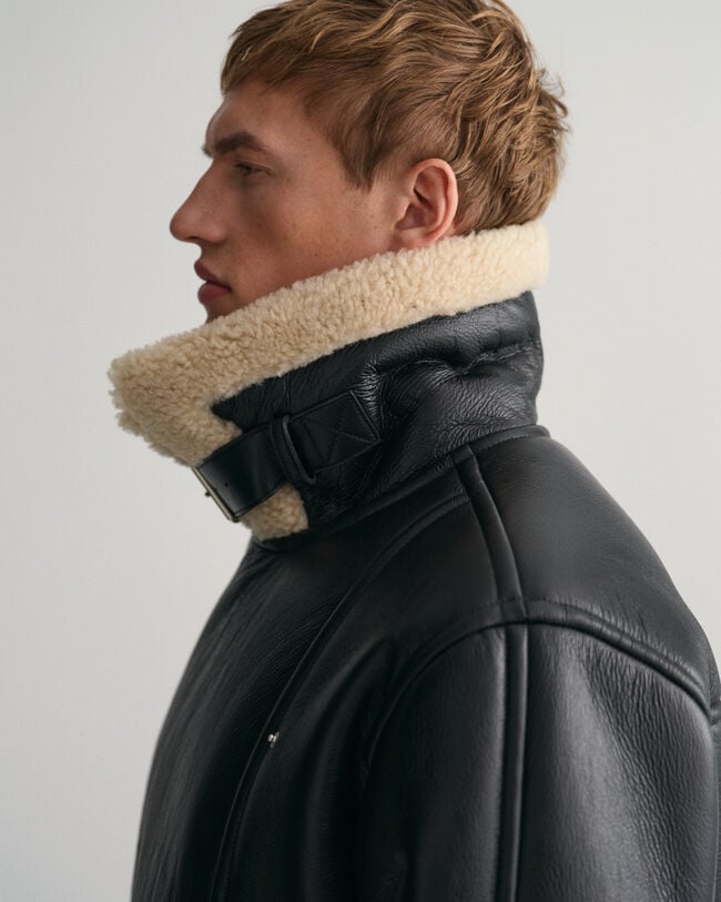 Schwere Shearling-Jacke