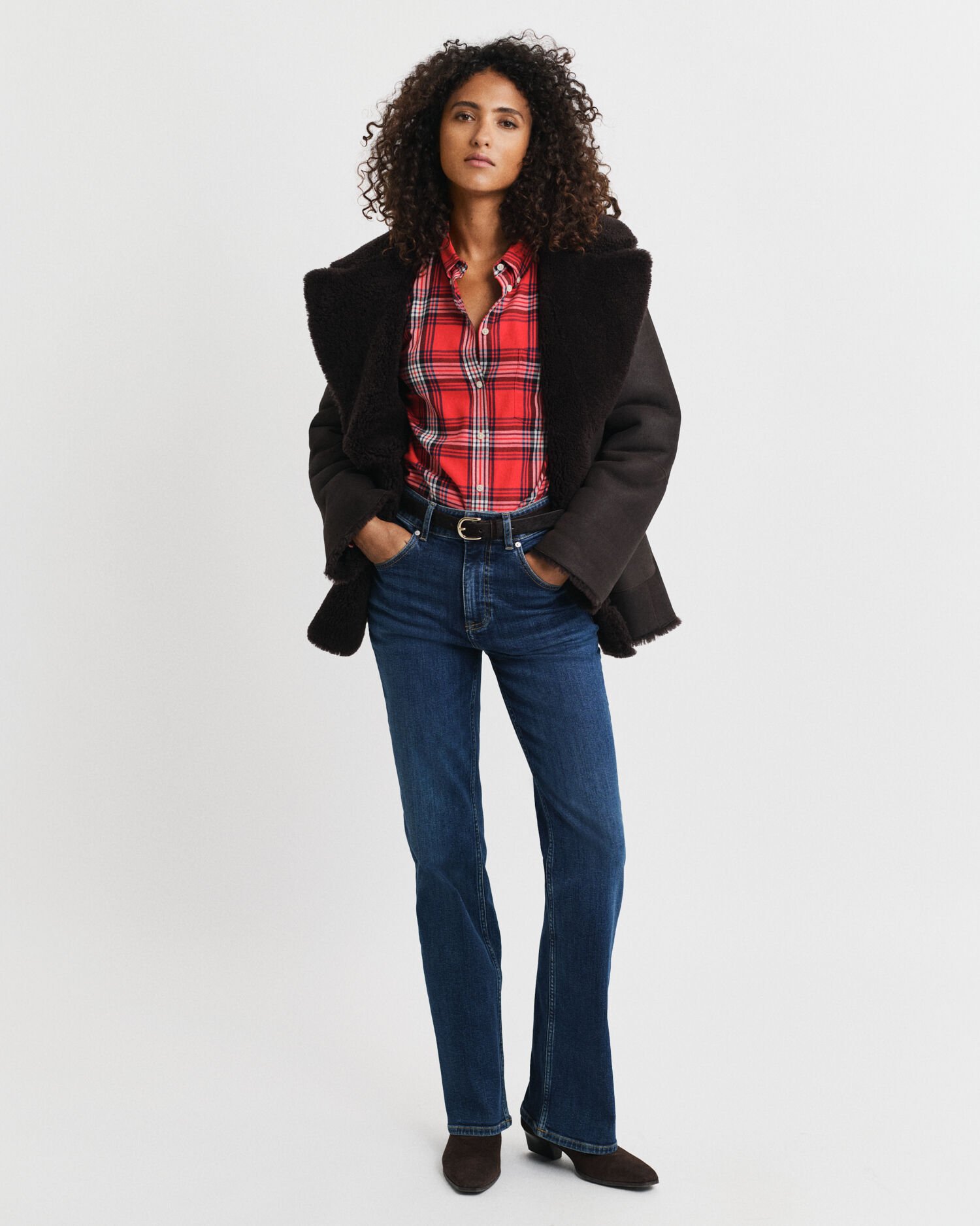 Relaxed Fit Flanellbluse mit Karomuster