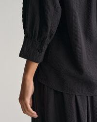 Relaxed Fit Seersucker Schlupfbluse mit Streifen