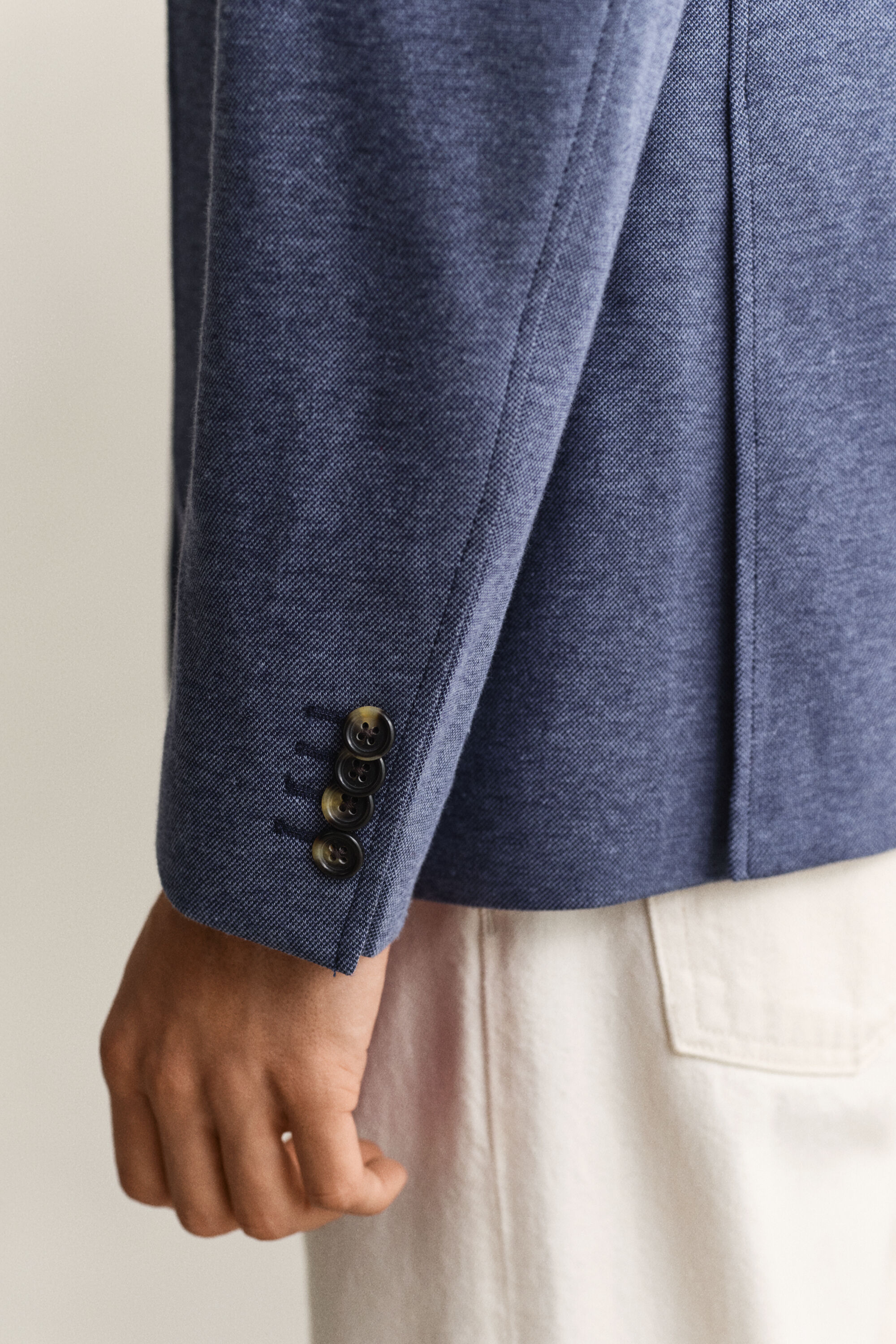 Two-Toned Sakko aus Jersey-Piqué