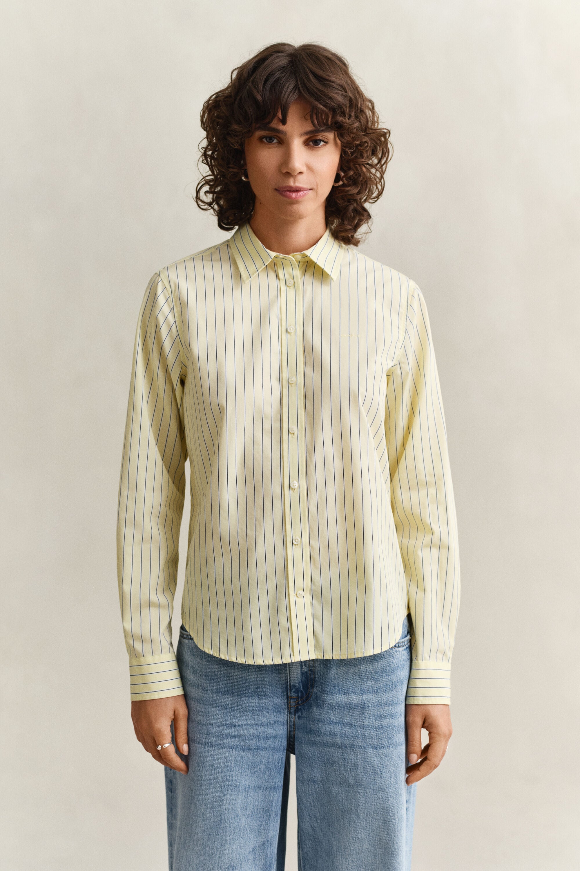 Regular Fit Classic Popeline Hemd mit Streifen