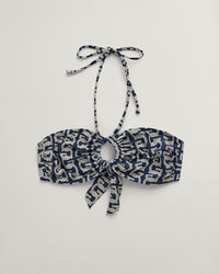 G Patterned Bandeau-Bikinioberteil