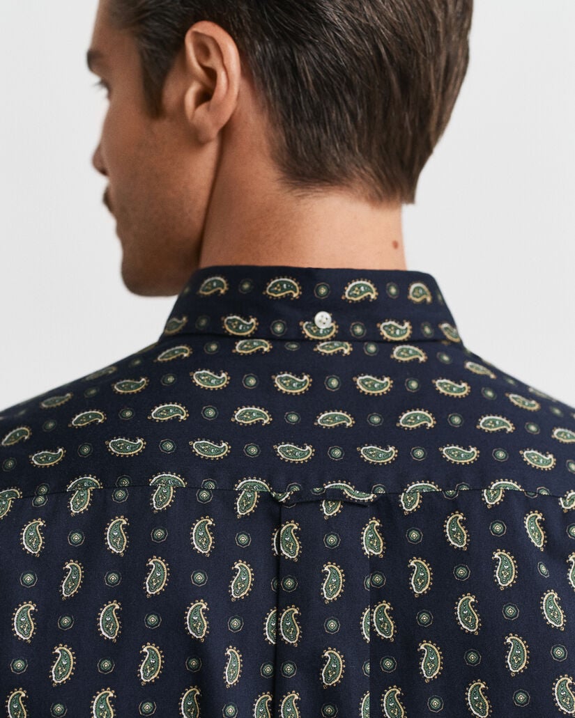 Regular Fit Twill-Hemd mit Paisley-Print